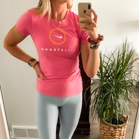 Nike Dri-Fit Livestrong Pink Tshirt (size S) - Picture 1 of 5